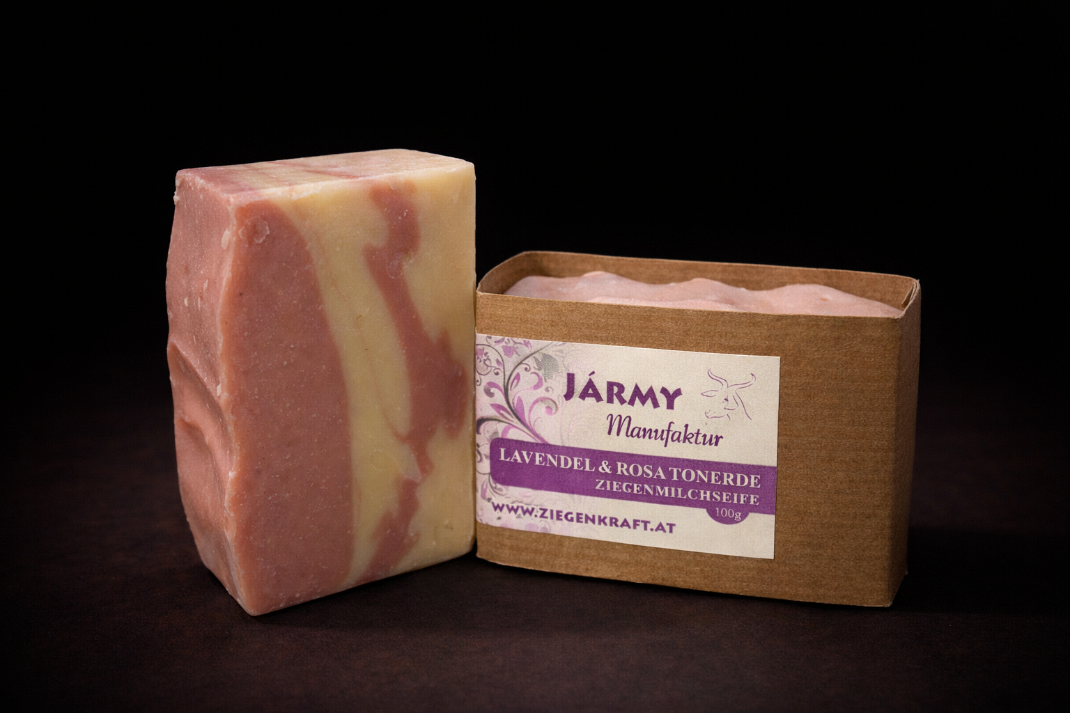 Jármy Lavendel & Rosa Tonerde Ziegenmilchseife